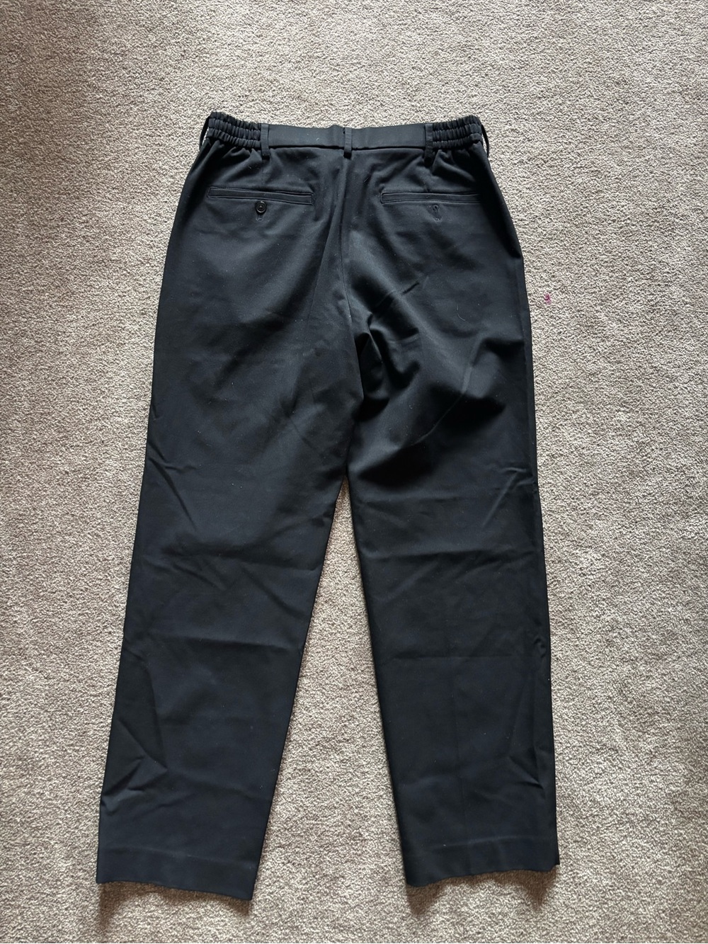 Men's Black Dress Pants - Classic Tailored Trousers - Picture 6 of 6